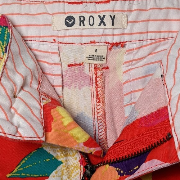 Roxy Junior Hawaiian Floral Print Shorts Size 5 - Picture 9 of 11